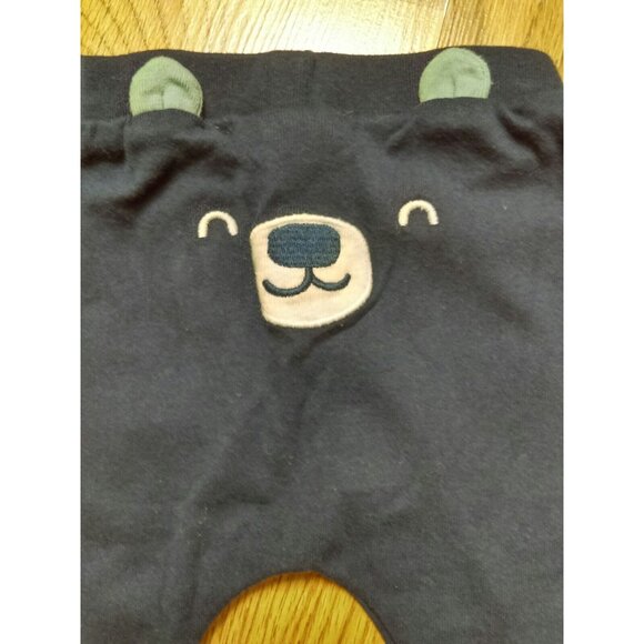 Carter's Baby Boys Bear with Ears Blue Long  100% Cotton Pull On Pants 12 months - Picture 6 of 6